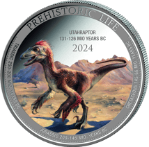 1 Unze Silber Prehistoric Life Utahraptor 2024 (Auflage: 2.000)