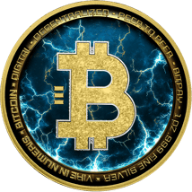 1 Unze Silber Thunder Bitcoin Iced Out (Auflage: 100 | teilvergoldet)