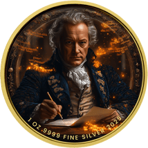 1 Unze Silber Johann Wolfgang von Goethe 2025 (Auflage: 100 | teilvergoldet)