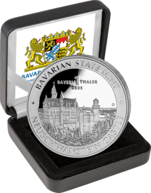 1 Unze Silber Bayernthaler Schloss Neuschwanstein 2025 (Auflage: 1.158 |  Polierte Platte)