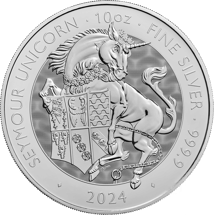 10 Unzen Silbermünze Tudor Beasts Seymour Unicorn 2024