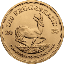 100 x 1/10 Unze Gold Krügerrand 2025 (inkl. Schatztruhe)