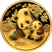 150g Gold China Panda 2024 PP (Auflage: 10.000 | Polierte Platte)