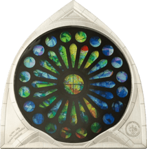 140g Silber Rosenfenster der Sagrada Familia 2025 (Auflage: 300)