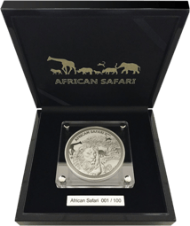 1kg Silber African Safari Löwe 2018 Antik Finish (Auflage: 100 | inkl. Holzbox & Zertifikat)