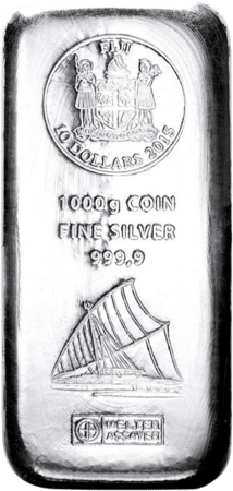 1 kg Silber Fiji Münzbarren (Argor Heraeus)