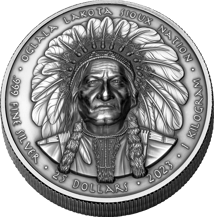 1kg Silber Sitting Bull 2023 (Auflage: 199 | Antik Finish | High Relief)