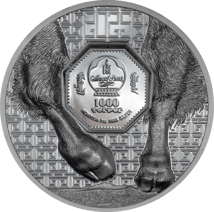 2 Unze Silber Mongolischer Bison 2025 (Auflage: 999 | High Relief | Black Proof)