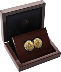 2 x 1/4 Unze Gold Big Five III Löwe Doppelkapsel 2025 Doppelkapsel (Auflage: 100 | Polierte Platte)