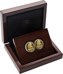 2 x 1/4 Unze Gold Big Five III Löwe Doppelkapsel 2025 Doppelkapsel (Auflage: 100 | Polierte Platte)