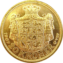 20 Kronen Frederik VIII Dänemark