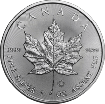25 x 1 Unze Silber Maple Leaf 2020