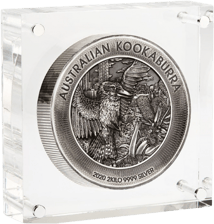 2kg Silber Kookaburra 2020 (Auflage: 200 | Antik Finish | High Relief | inkl. Etui)