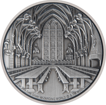 3 Unze Silber Harry Potter Hogwarts Halle 2022 (Auflage: 1.000 | Antik Finish)