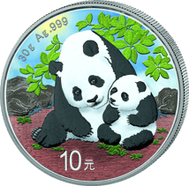 30g Silber China Panda 2024 (Auflage: 1.888 | coloriert)