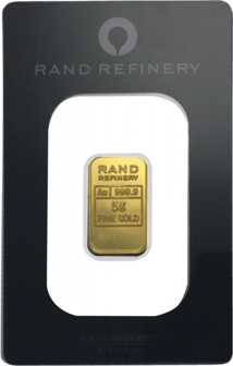 5 g Elefanten Goldbarren (Rand Refinery)