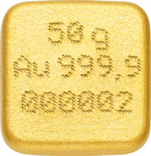 50 g Goldbarren C.Hafner (gegossen)