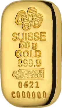 50 g Goldbarren PAMP Suisse (gegossen)