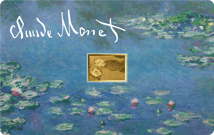 Gold Claude Monet Wasserlilien Münze