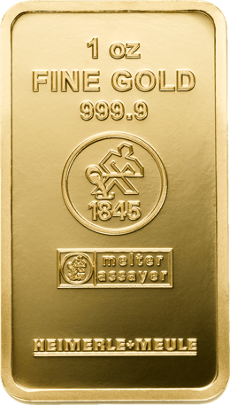 1 Unze Goldbarren Heimerle und Meule (geprägt)