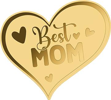 Gold Best Mom Münze