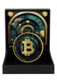 1 Unze Silber Yellow Shiny Bitcoin Iced Out (Auflage: 100 | teilvergoldet)